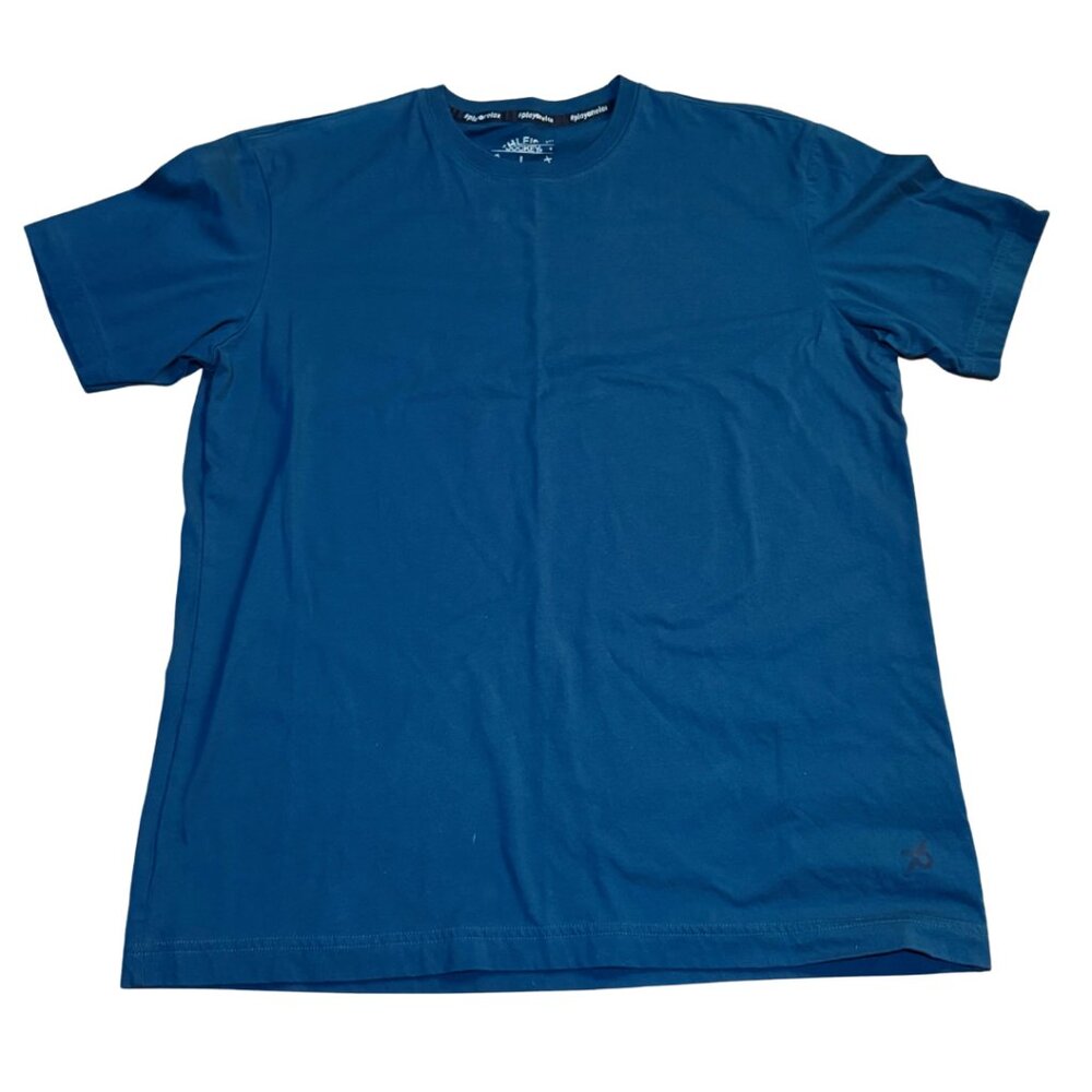 Jockey Athletic Crewneck T-Shirt Size L Play Relax Teal